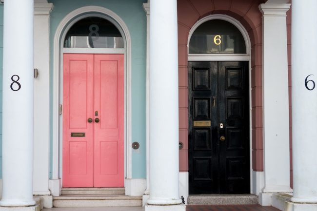 coloured doors