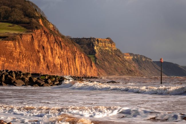 Coast red cliffs
