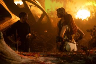 Director Travis Knight, Nicholas Galitzine, and Camila Mendes