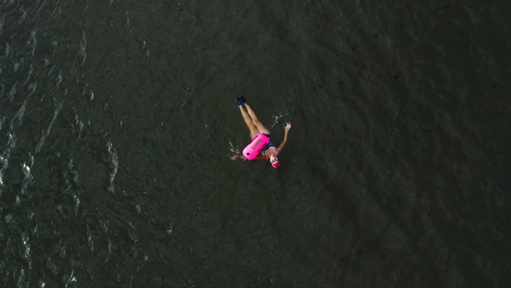 woman sea floating